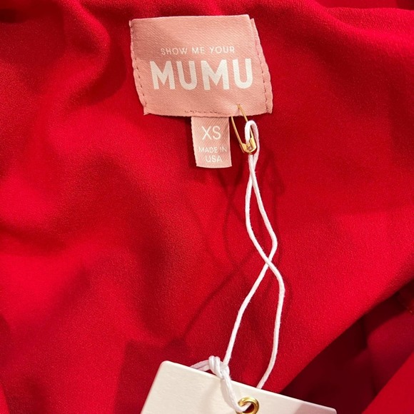 Show Me Your MuMu Florentine red stretch one shoulder ruffle midi dress - Picture 8 of 12